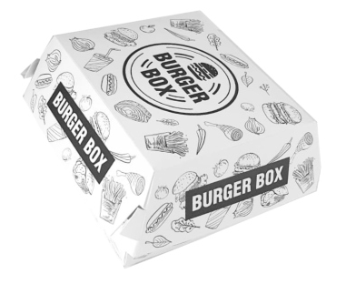 Hamburger box Urban - 11.5x11.5x7.3cm mica - 160 buc.