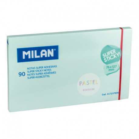 Bloc notes adeziv 126x76 albastru pal super sticky milan