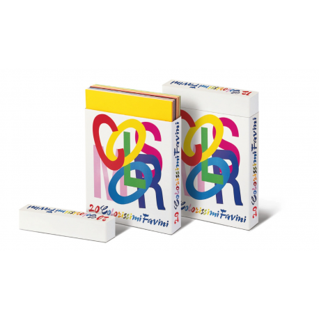 Carton color asortat 50x70 set 200 coli prisma favini