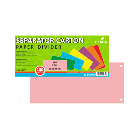 Separator carton 10.5x24cm 160g set 100 roz ecada