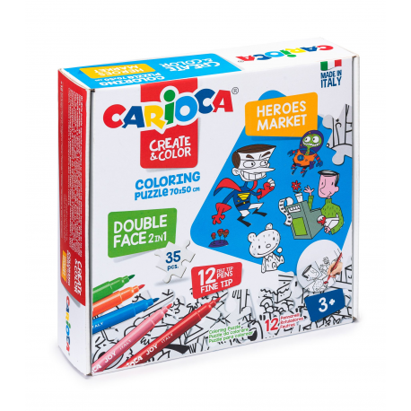 Set puzzle + 12 carioci heroes&market carioca 42940