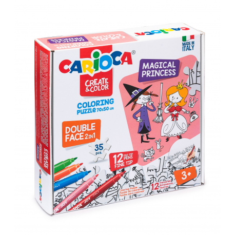 Set puzzle + 12 carioci magical princess carioca 42941