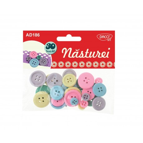 Accesorii craft - ad186 nasturel nasturi lemn daco