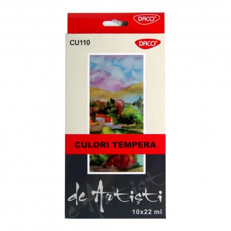 Culori tempera 10c 22ml artist daco cu110