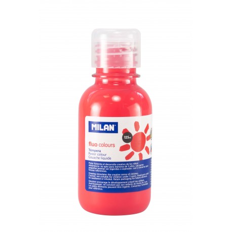 Tempera 125ml/culoare flourescenta rosu coral 034430