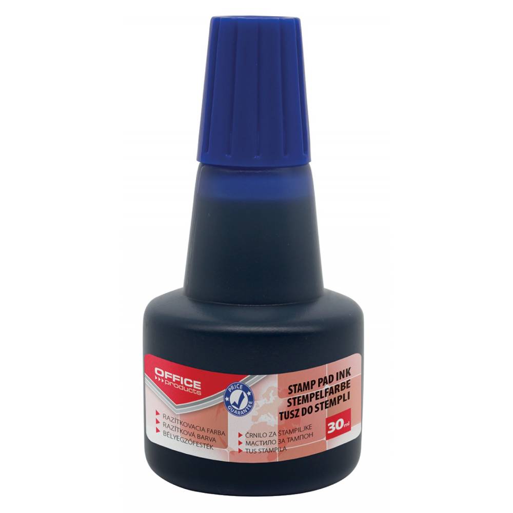 Tus fara ulei pentru stampila automata  de cauciuc Office Products  30 ml  albastru