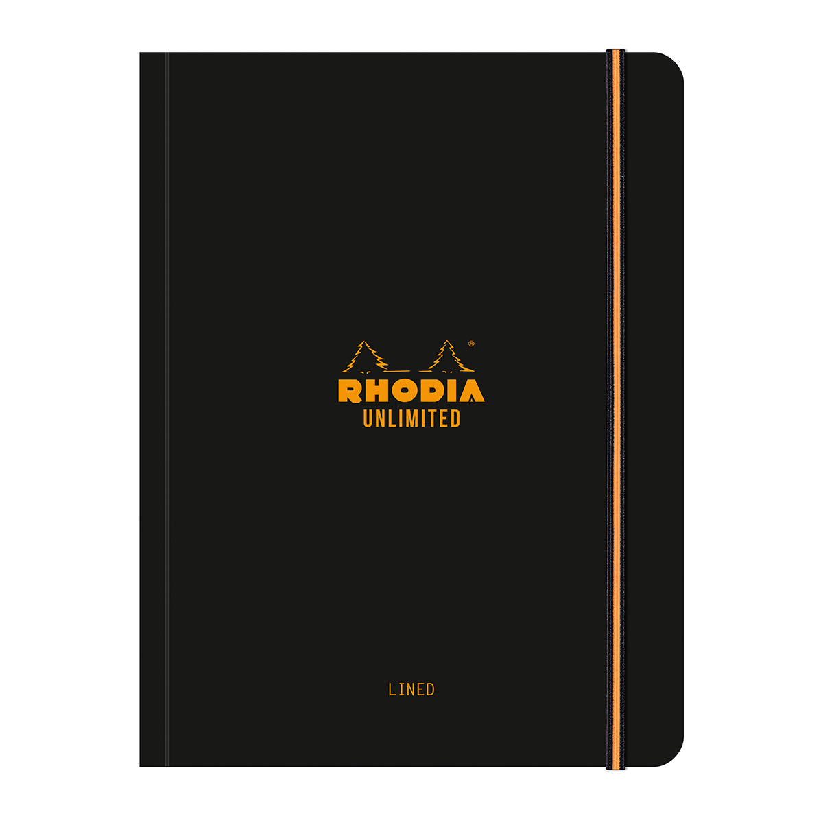 Caiet cu elastic A5+ Rhodia Unlimited  60 file  dictando  negru