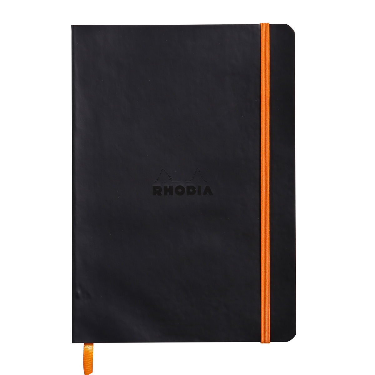 Notebook A5 Rhodiarama 80 file ivory dictando negru