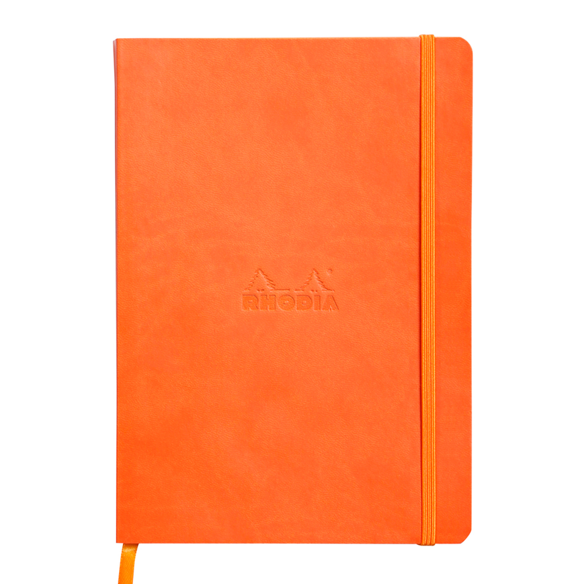 Notebook A5 Rhodiarama 80 file ivory dictando tangerine