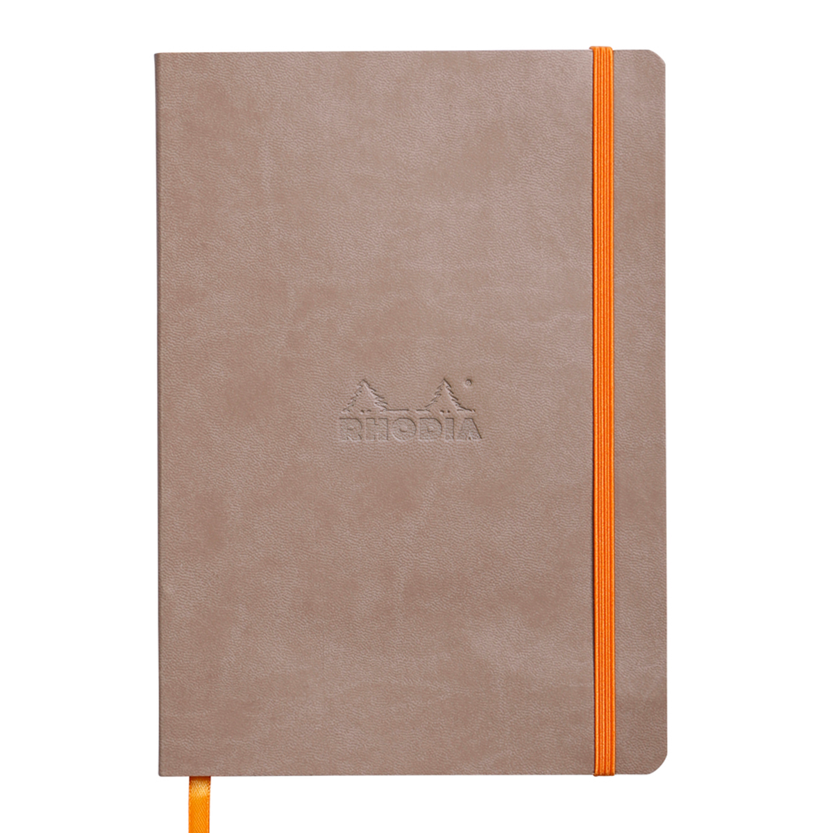 Notebook A5 Rhodiarama 80 file ivory dictando taupe