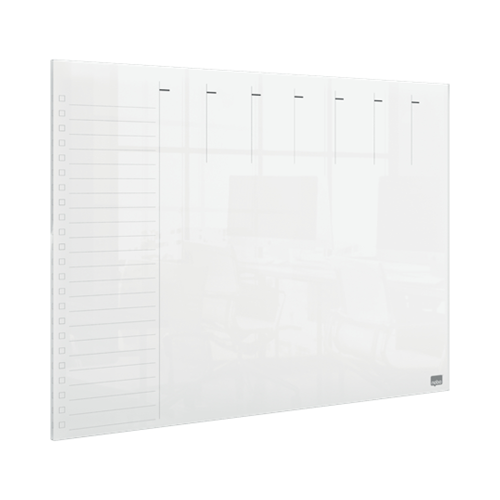 Organizator NOBO  saptamanal  acrylic  pentru birou sau perete   A3  marker inclus  transparent