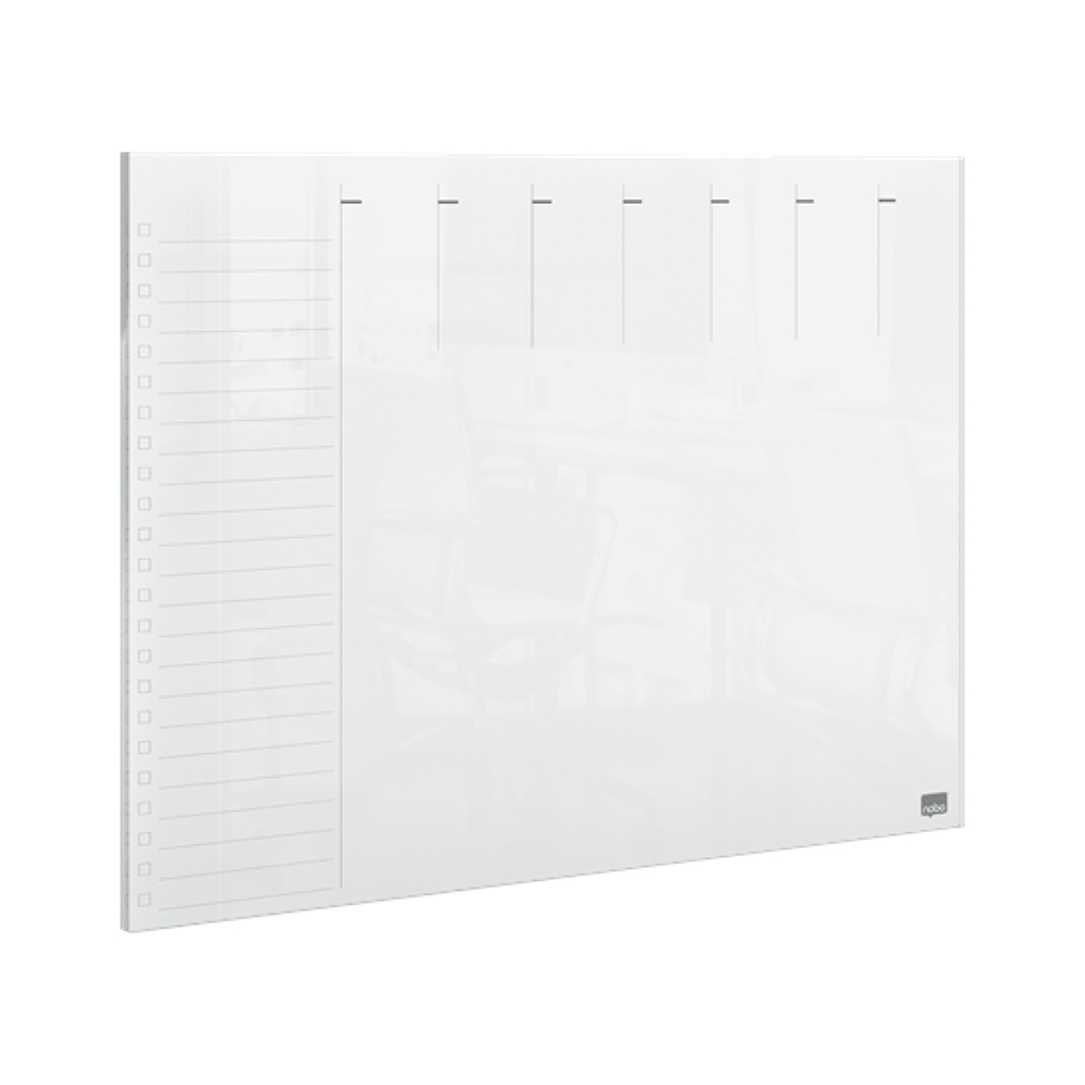 Organizator NOBO saptamanal acrylic pentru birou sau perete A4 marker inclus transparent