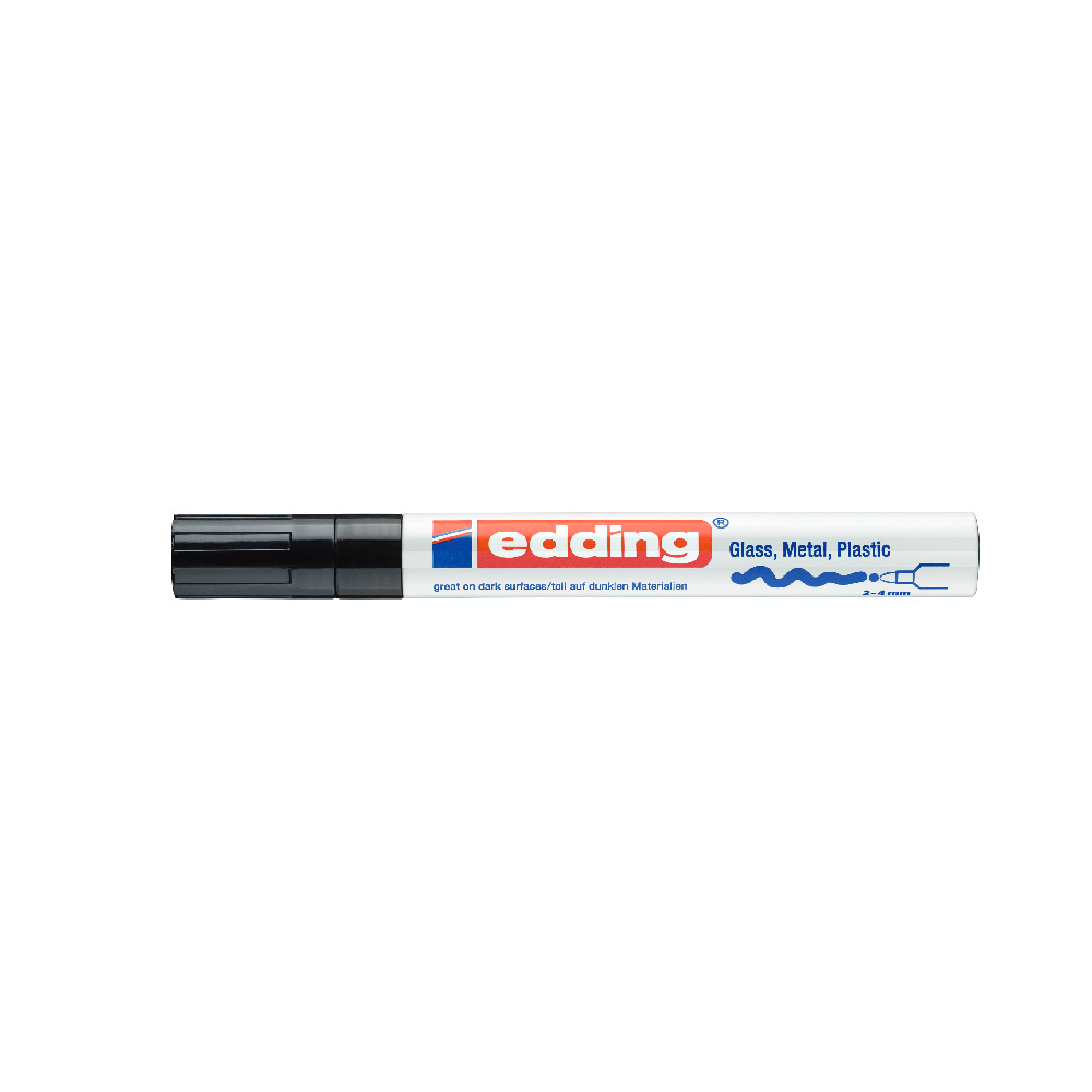 Marker Edding 750 diverse suprafete nepermanent varf rotund 2 mm negru