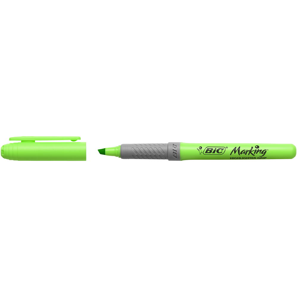 Textmarker BIC Highlighter Grip varf tesit 1-4 mm verde