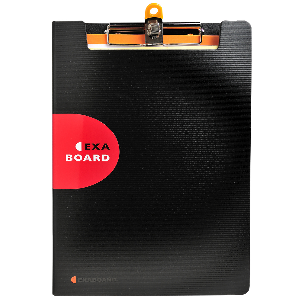 Clipboard dublu Exacompta cu buzunar interior si elastic PP A4 negru