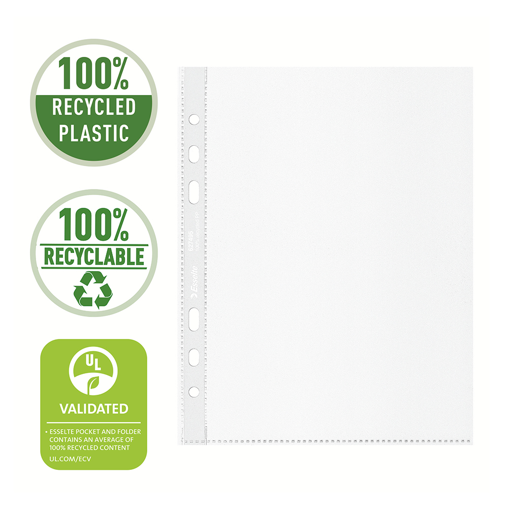 Folie de protectie Esselte Recycled  PP reciclat  A5  70 mic  100 bucati/cutie  standard