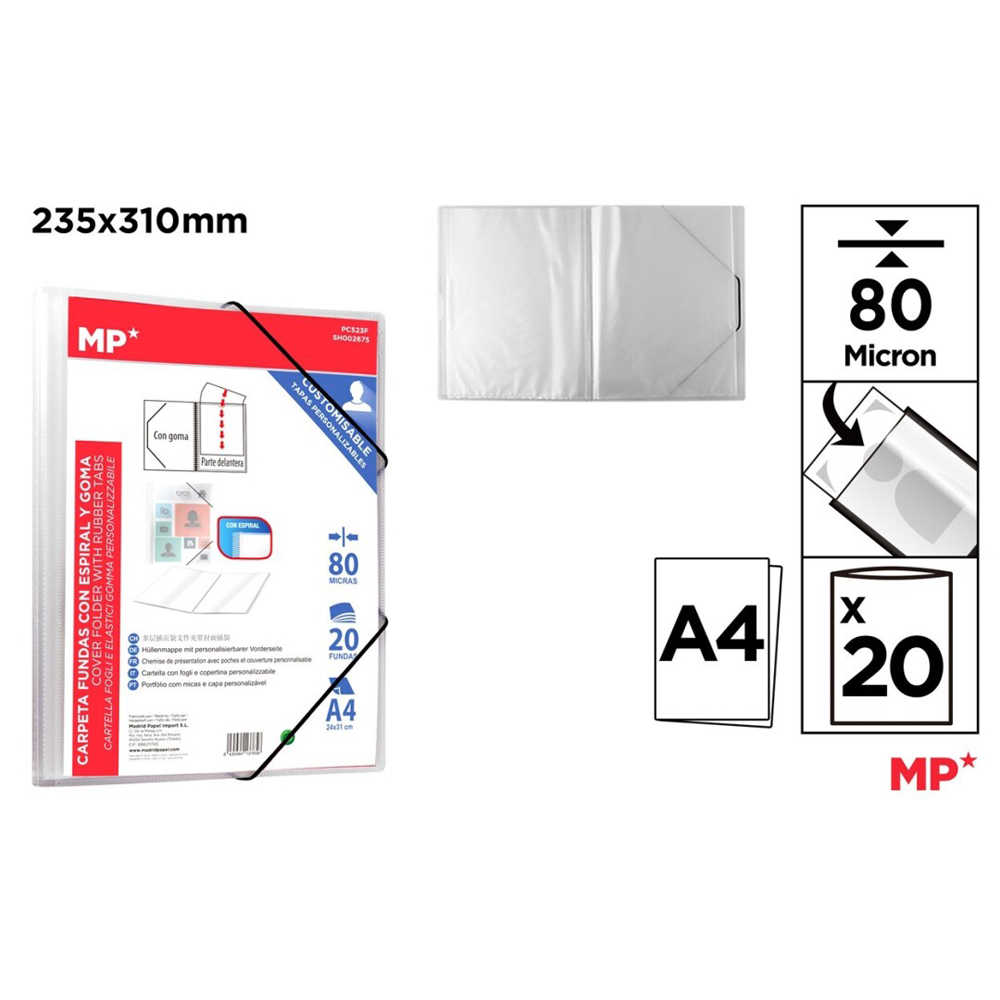 Mapa file cu elastic Main Paper A4 80 microni 20 file