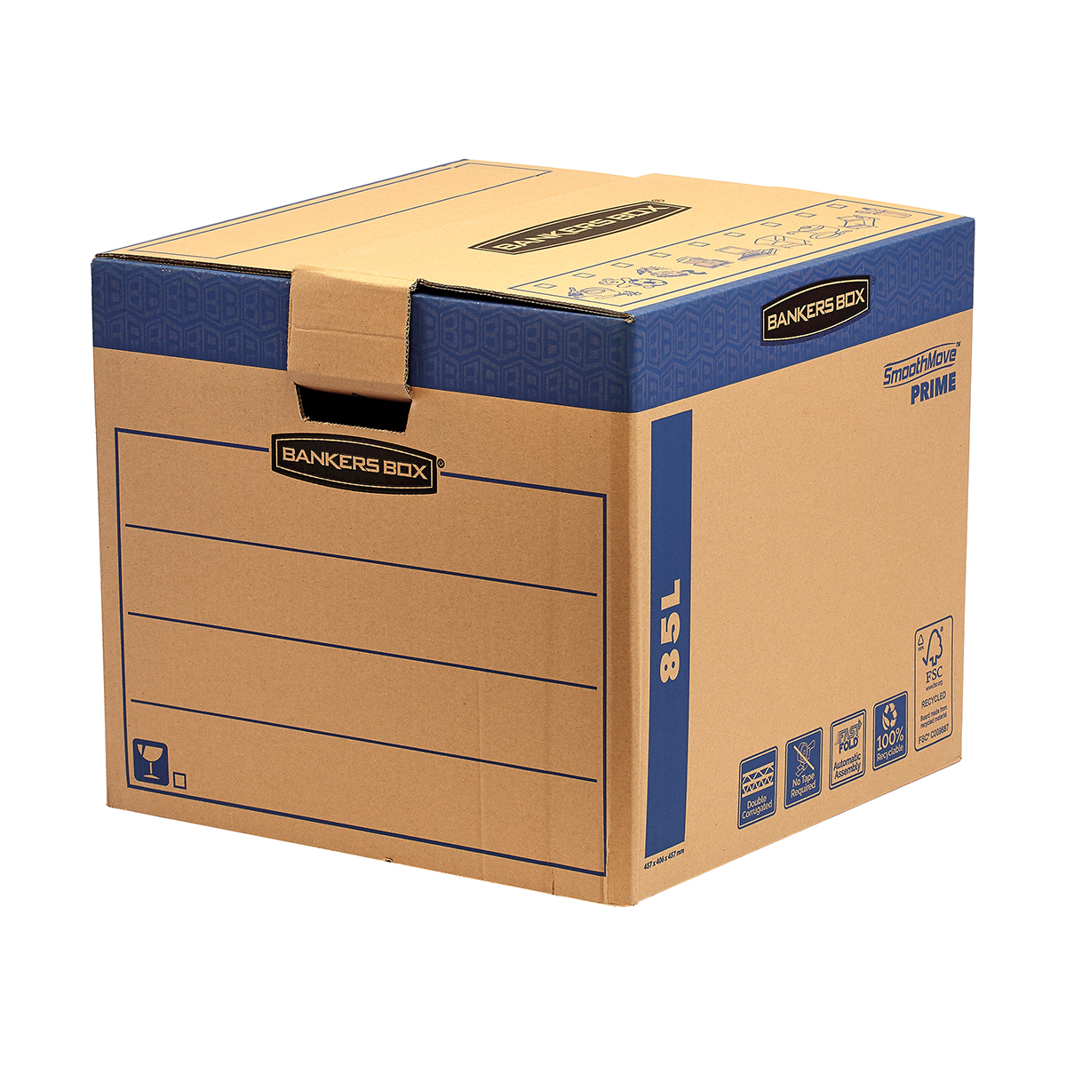 Cutie carton transport si arhivare Fellowes FastFold 412x480x470 mm 85 L