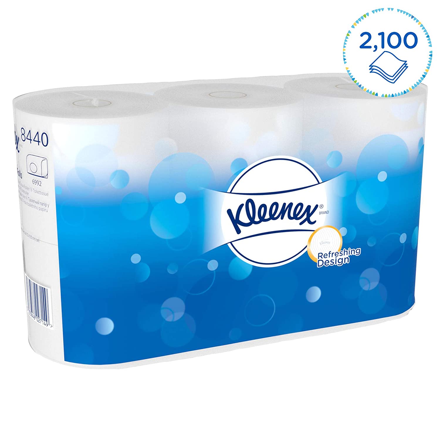 Hartie igienica Kimberly-Clark Kleenex alba 3 straturi 6 role/pachet