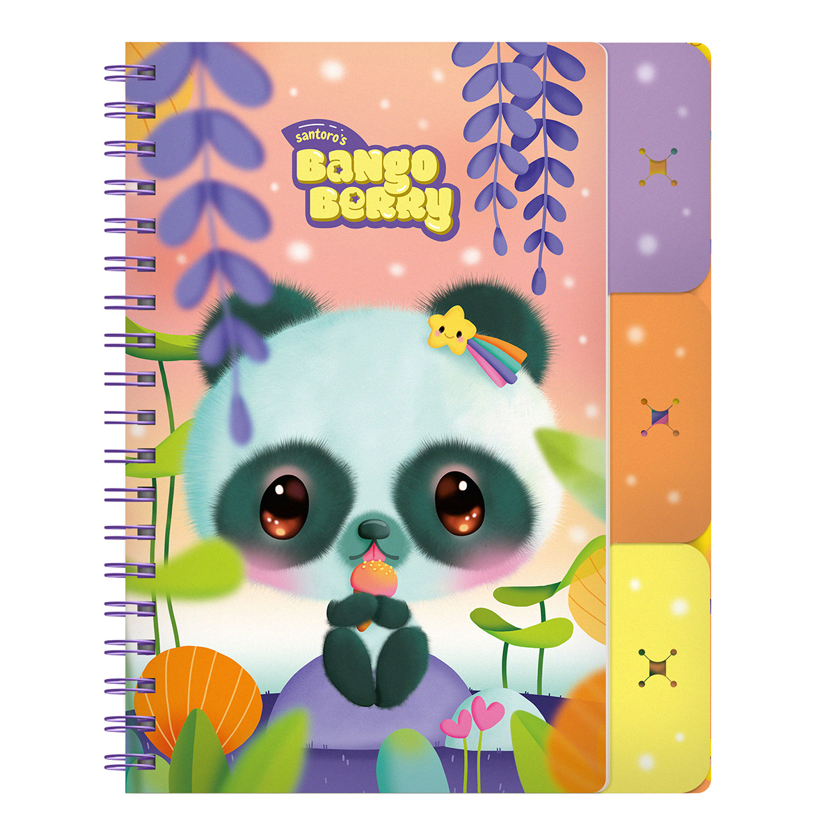 Notes cu separatoare si spira Bangoberry Pally Panda  200 pagini