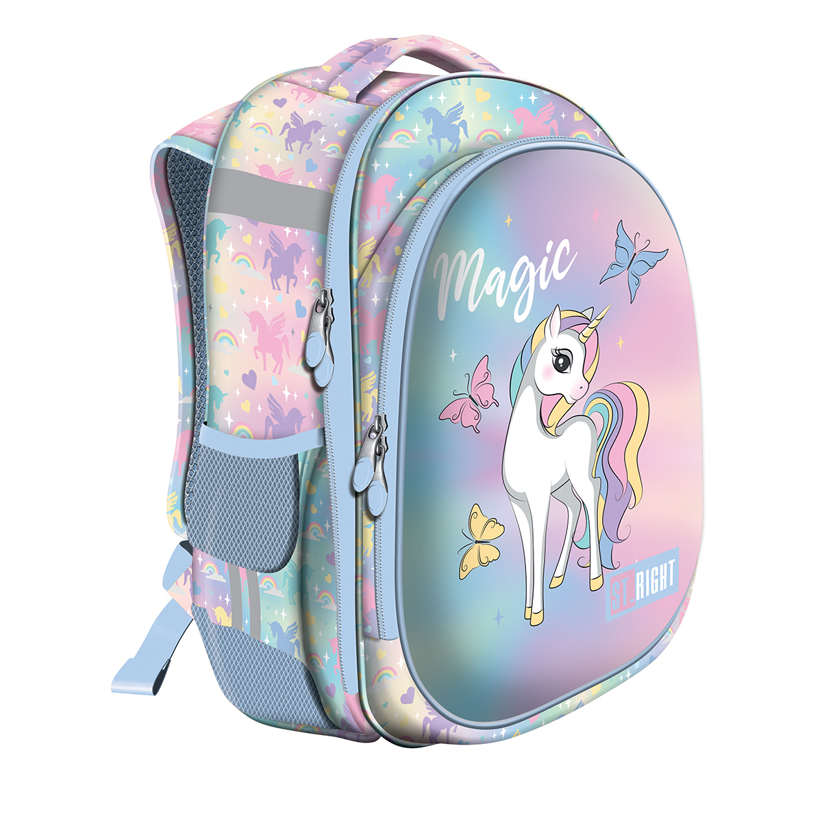 Ghiozdan HB01 ST Right Magic Unicorn 2 compartimente 39x29x17 cm