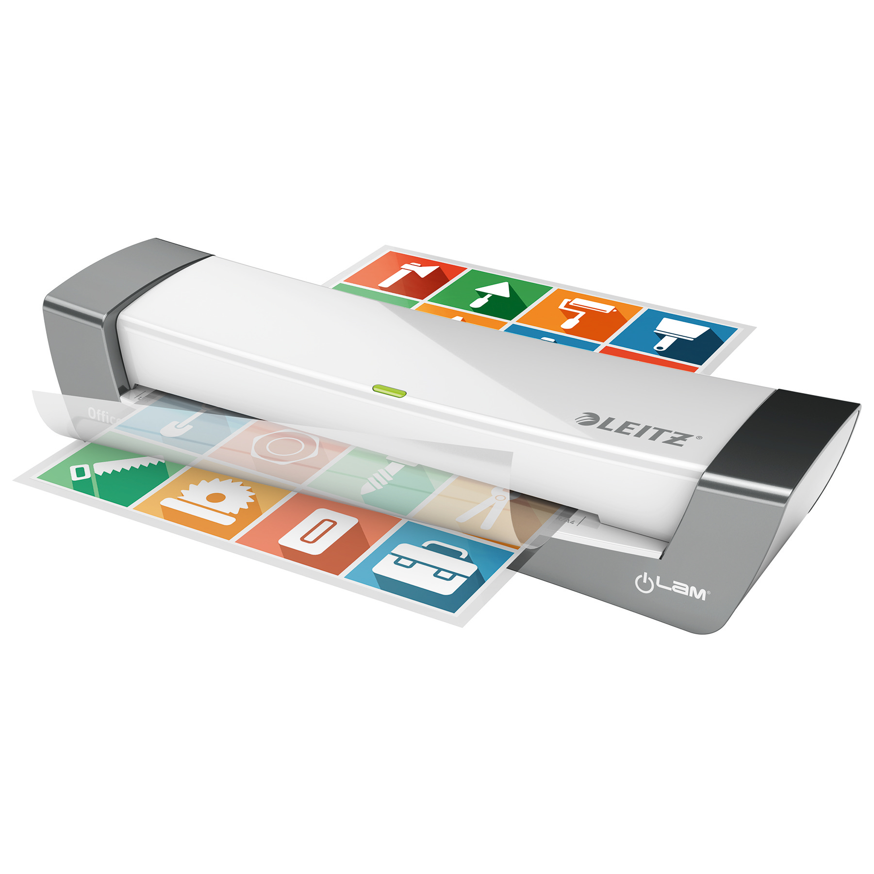 Laminator Leitz iLAM Office A4 kit folii laminare inclus alb