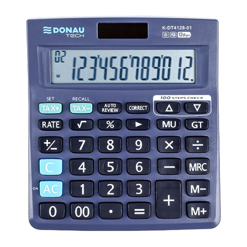 Calculator de birou Donau Tech 140 x 122 x 30 mm 12 digiti negru