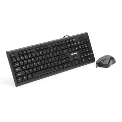 Kit tastatura si mouse cu fir Omega negru OKM09