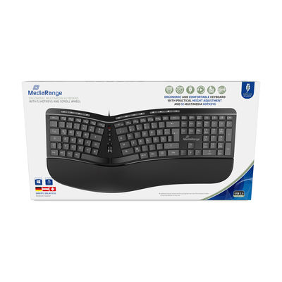 Tastatura multimedia cu fir MediaRange 124 butoare si Scroll-wheel