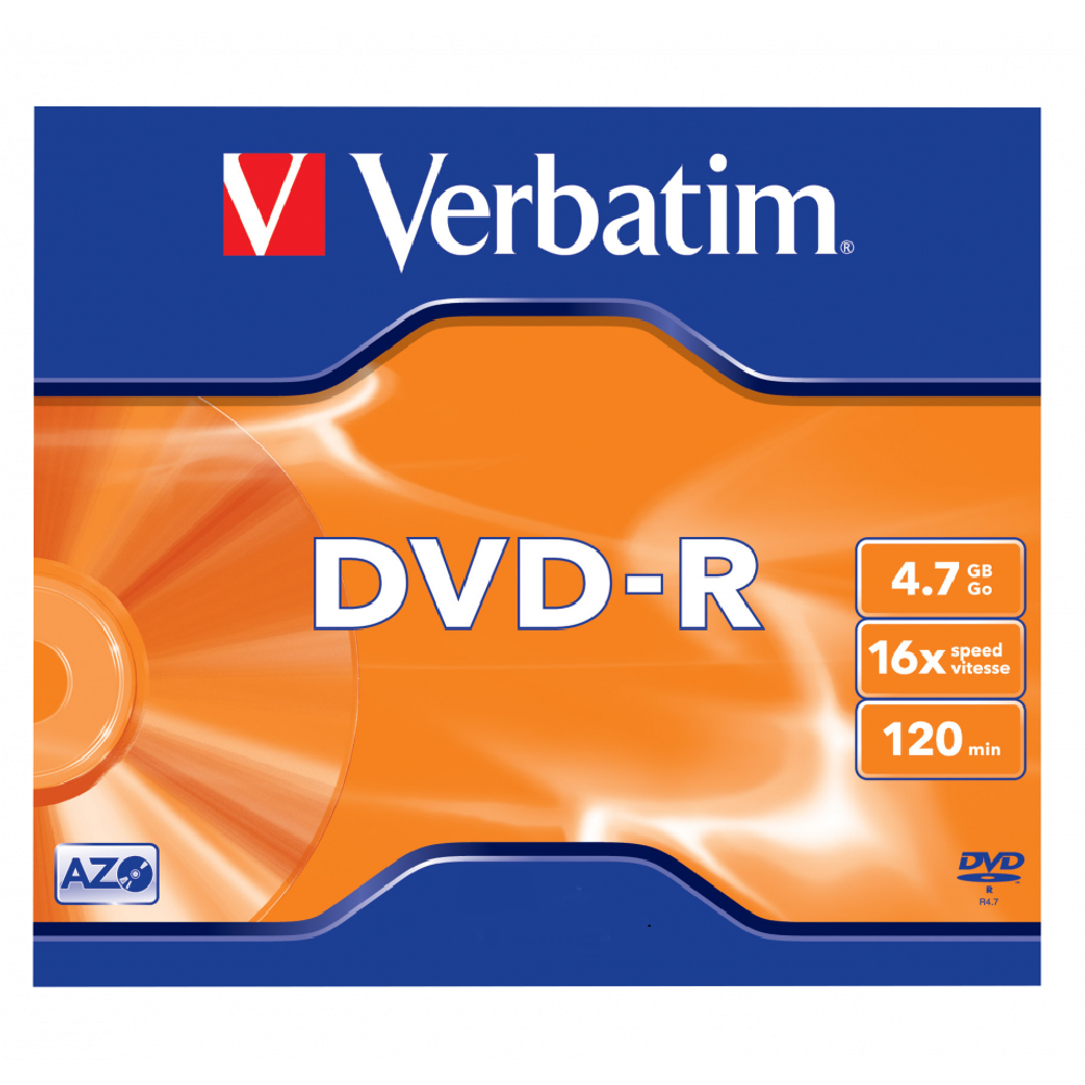 DVD-R Verbatim 43519 Matt Silver Surface  16X  4.7GB