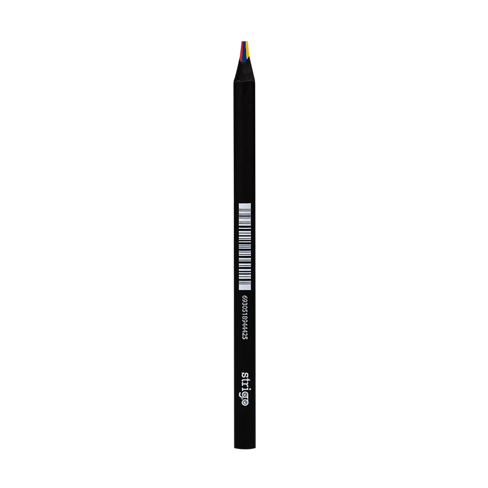 Creioane colorate multicolor Strigo lemn negru 36 bucati