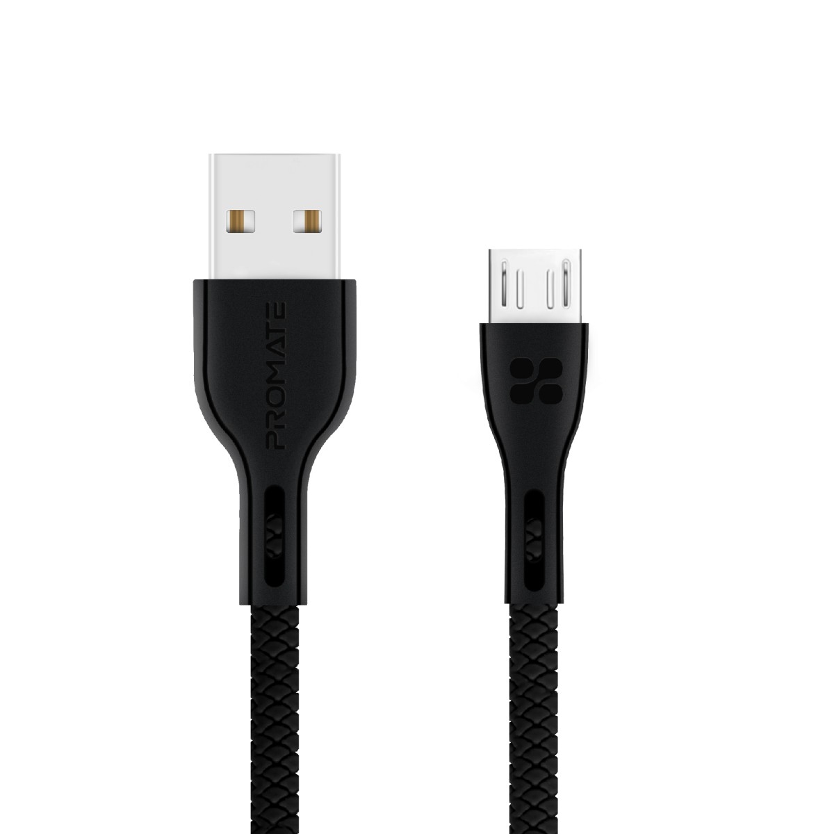 Cablu date Promate Powerbeam-M microUSB USB-A Negru