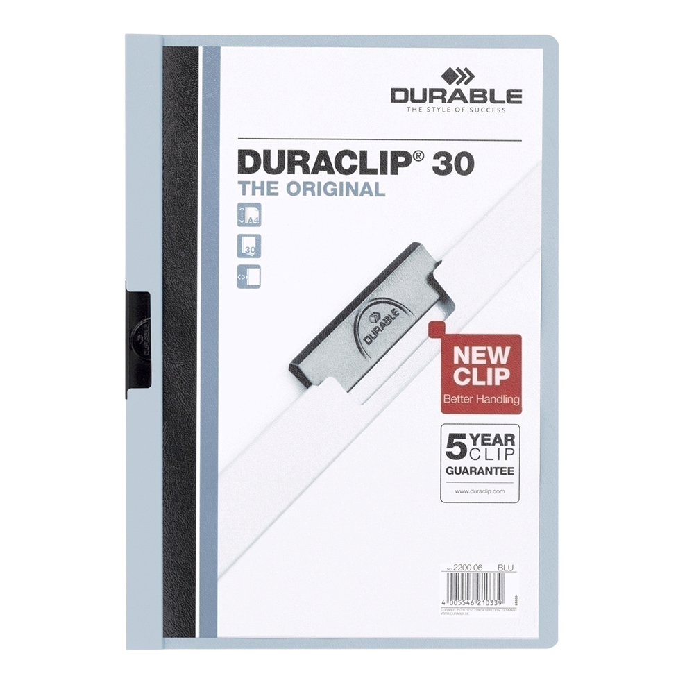 Dosar de prezentare Durable Duraclip 30 coli albastru