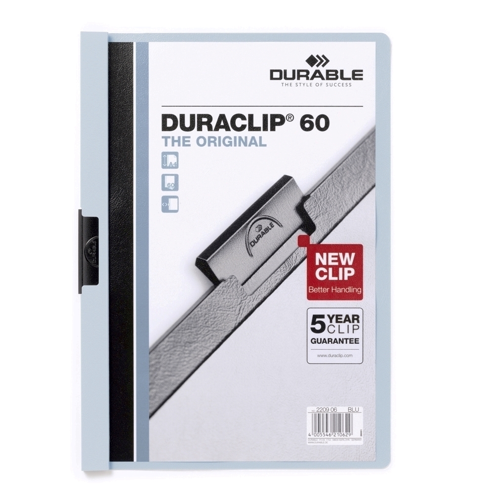 Dosar de prezentare Durable Duraclip 60 coli albastru