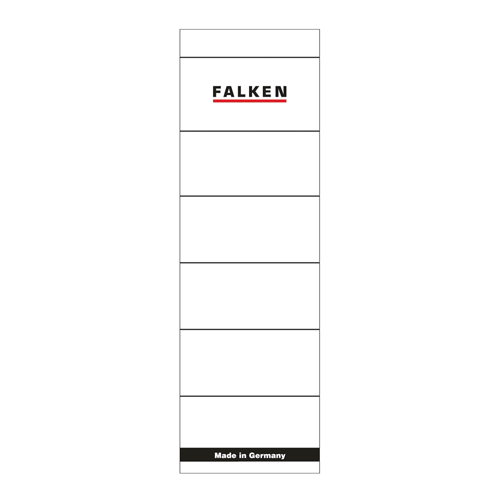 Etichete Falken autoadezive pentru bibliorafturi 60 x 190 mm alb