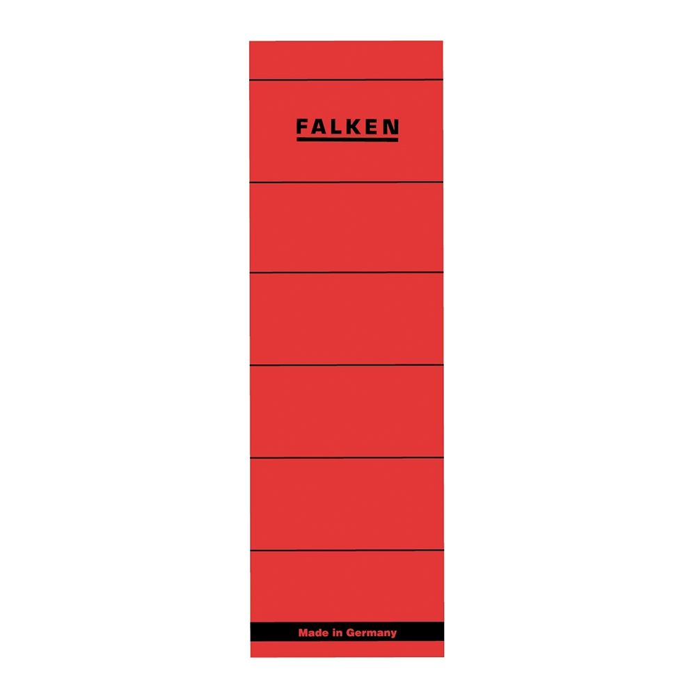 Etichete Falken autoadezive pentru bibliorafturi 60 x 190 mm rosu