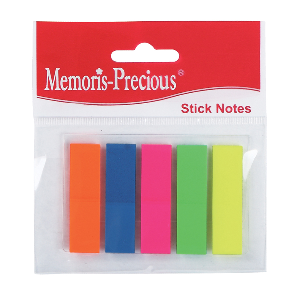 Index Memoris - Precious autoadeziv plastic 12 x 45 mm 5 culori/set 25 file/culoare