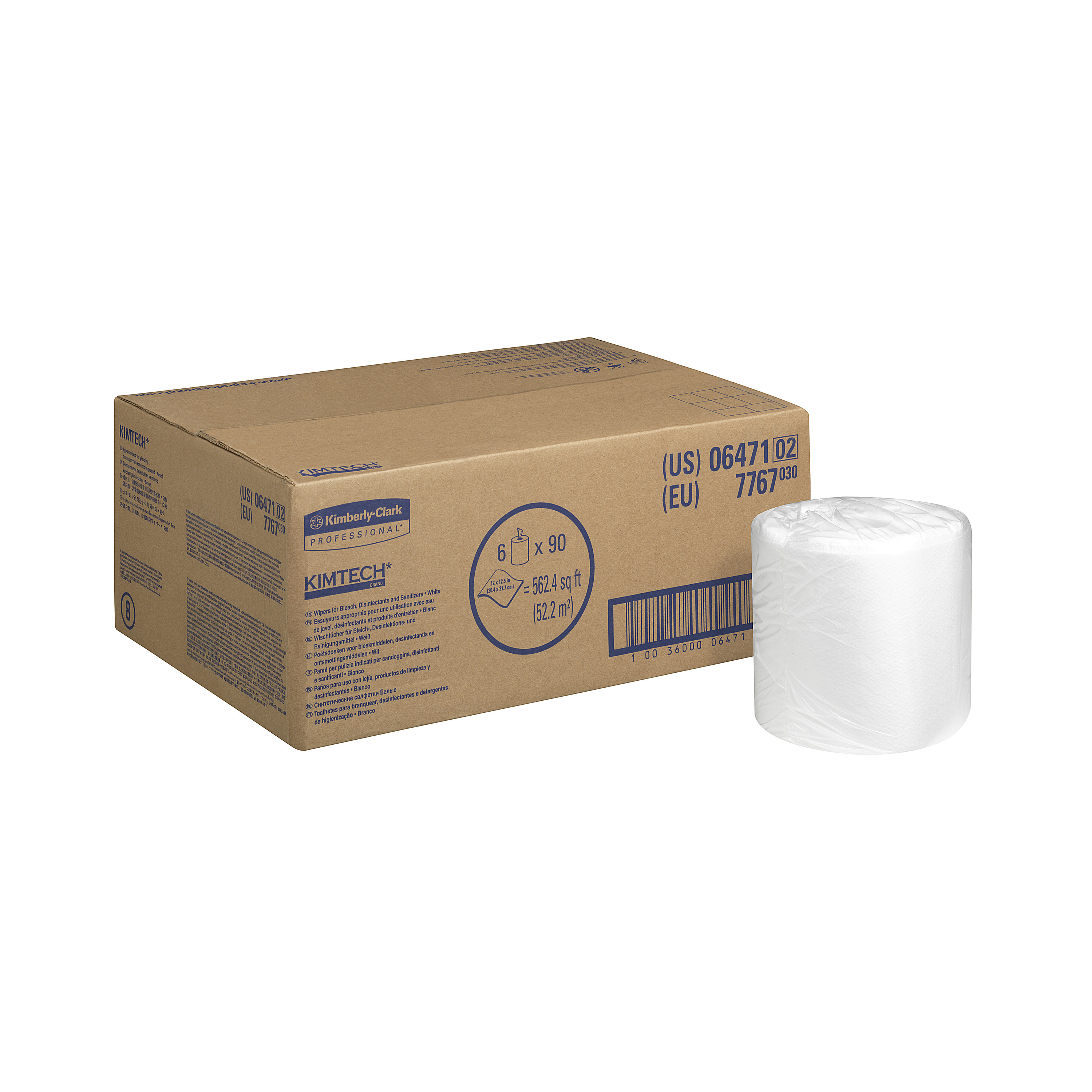 Laveta Kimberly-Clark L10 derulare centrala 1 strat alba 300 m/rola 6 role/set