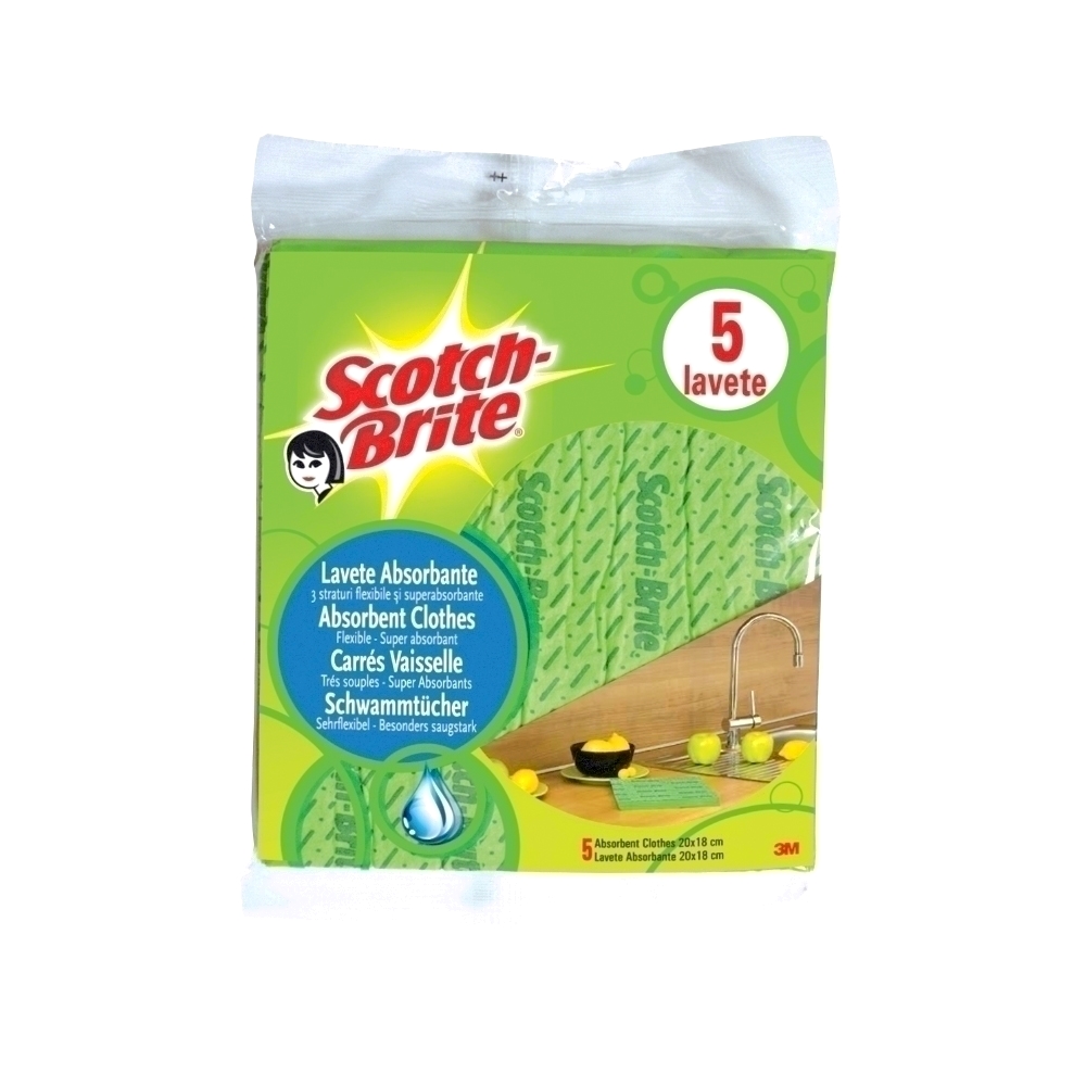 Lavete absorbante Scotch-Brite  5 bucati/set