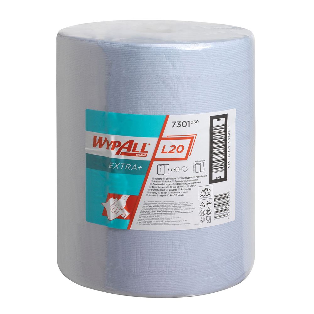 Lavete Kimberly-Clark Wypall L20 2 str Airflex albastra 500 portii