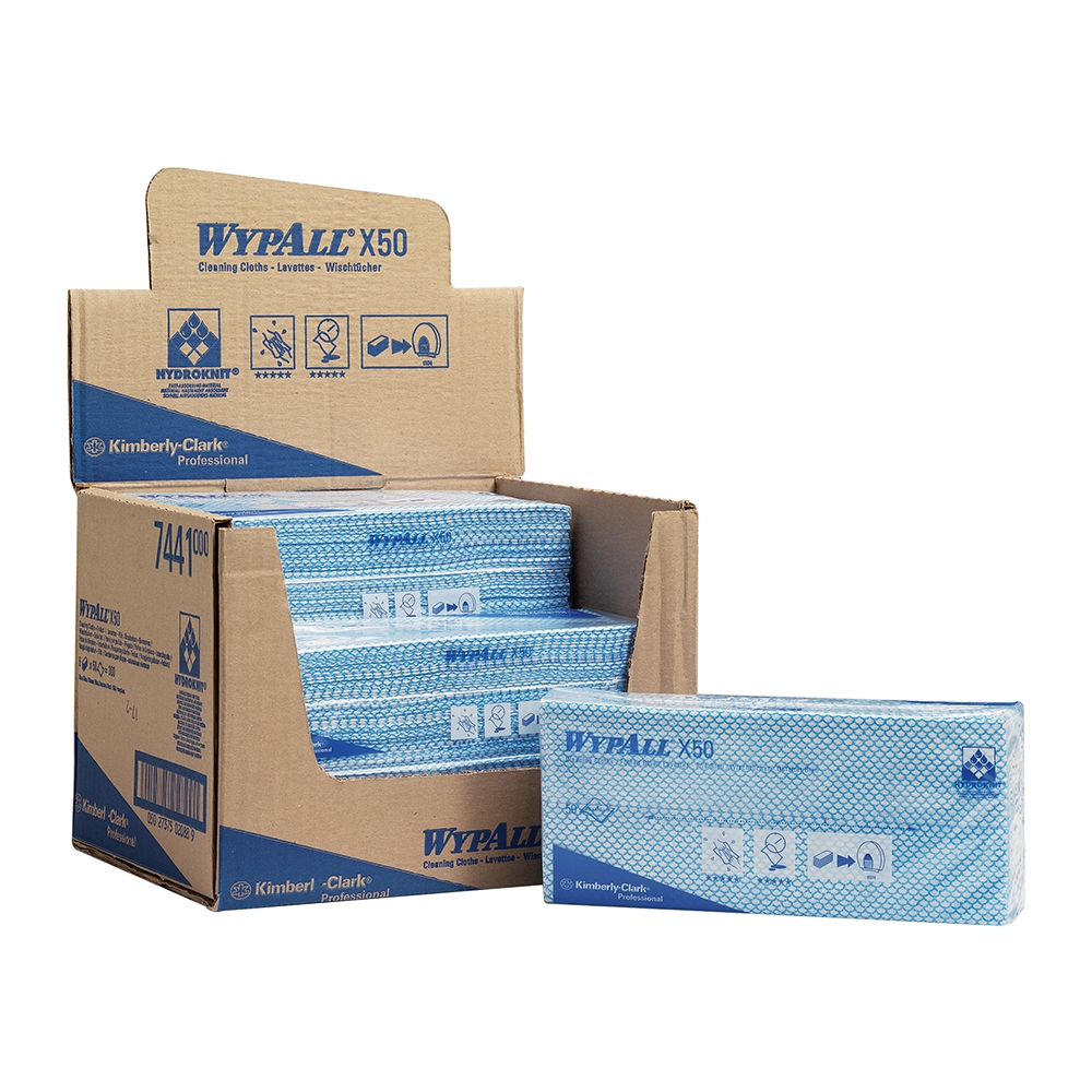 Lavete Kimberly-Clark Wypall X50 albastre 50 bucati/pachet