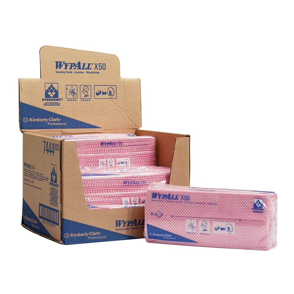 Lavete Kimberly-Clark Wypall X50 rosii  50 bucati/set