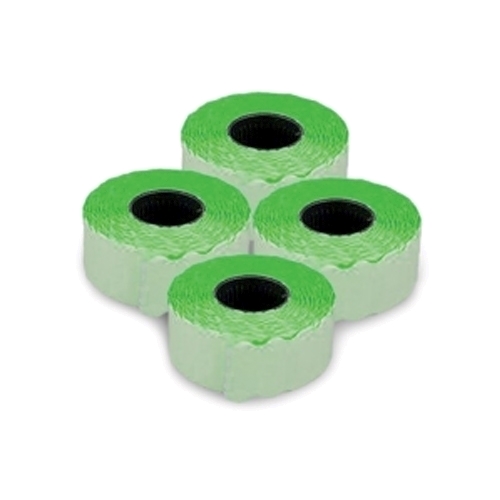 Etichete autoadezive pentru marcatoare  26 x 12 mm  1500 bucati/rola  verde fluorescent