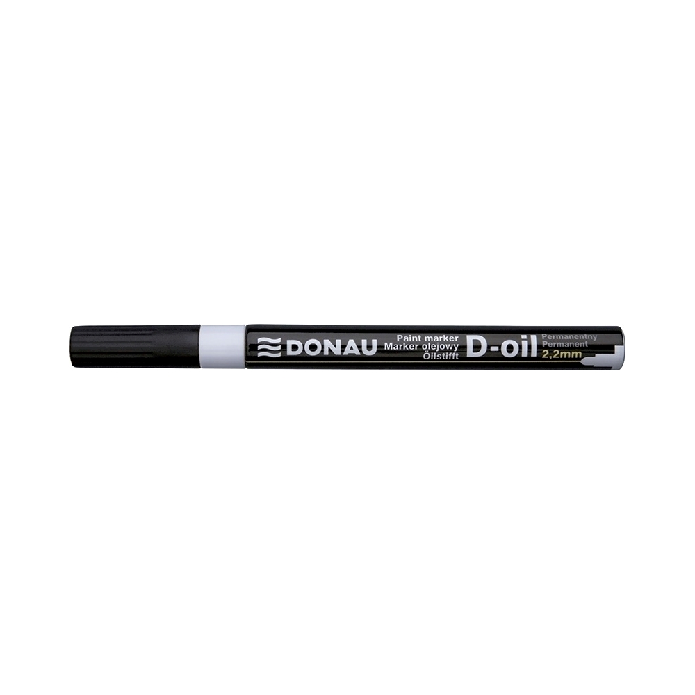 Marker permanent cu vopsea Donau varf rotund 2.2 mm alb