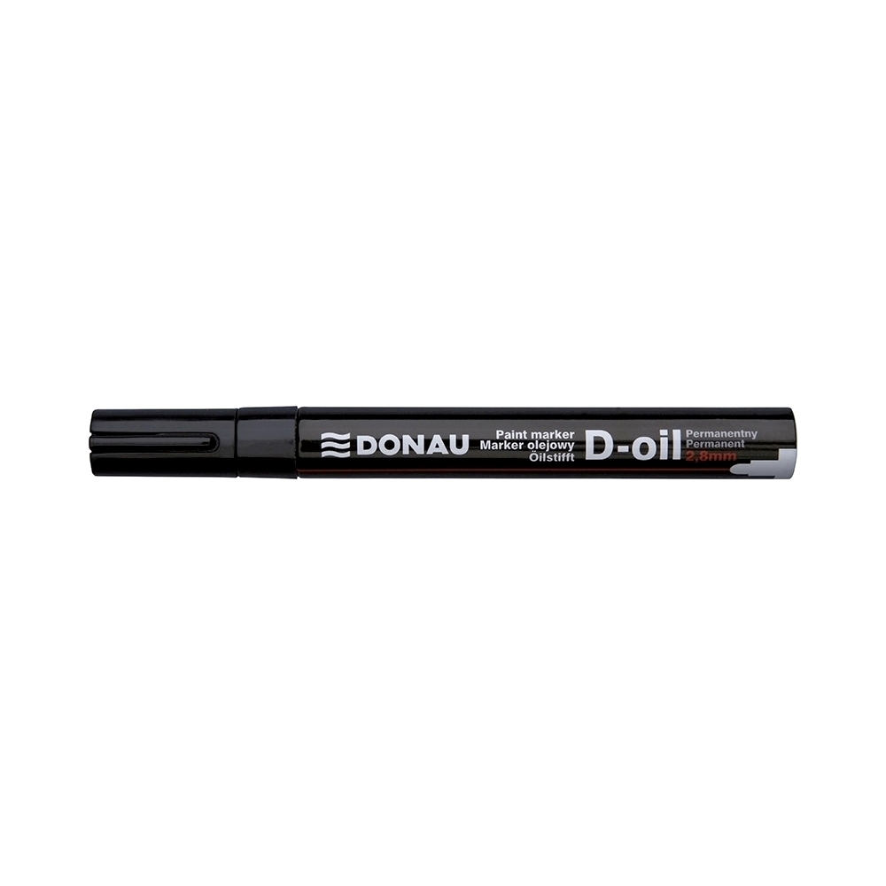 Marker permanent cu vopsea Donau varf rotund 2.8 mm negru