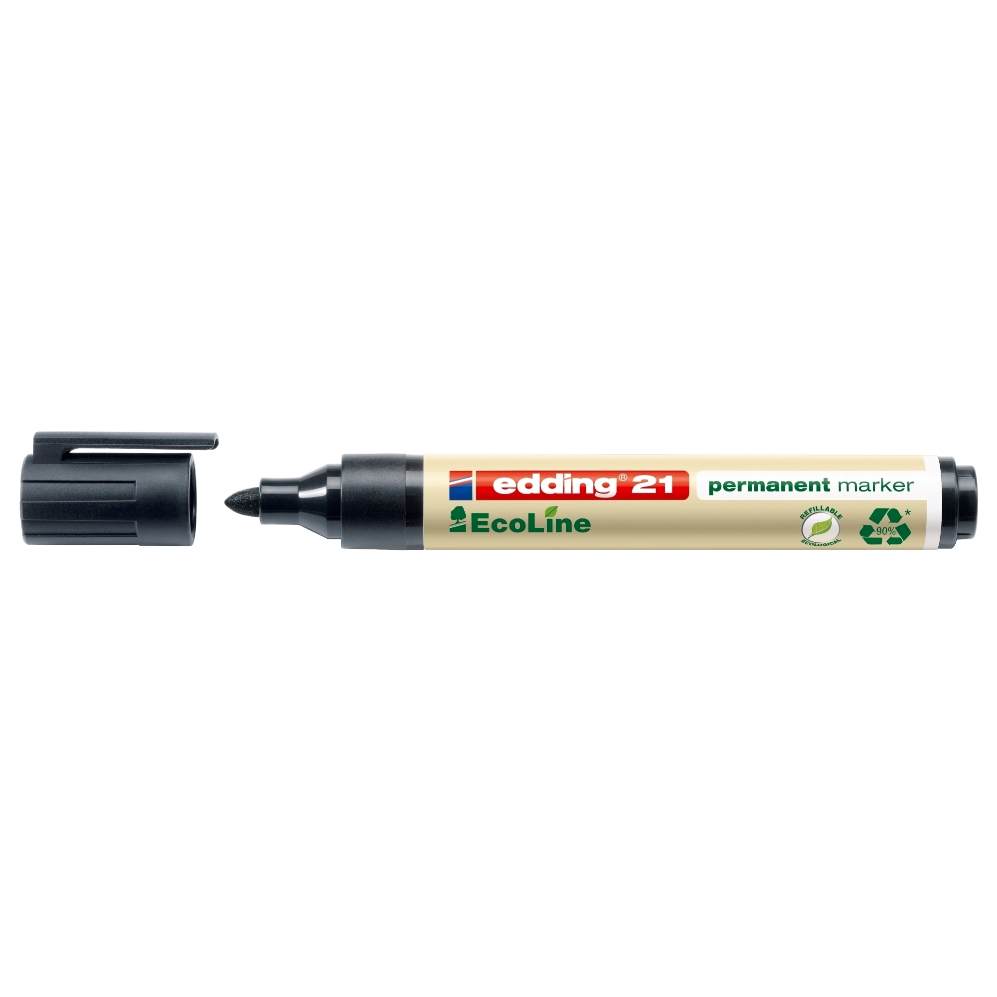 Marker permanent Edding Ecoline varf rotund 1.5-3 mm negru