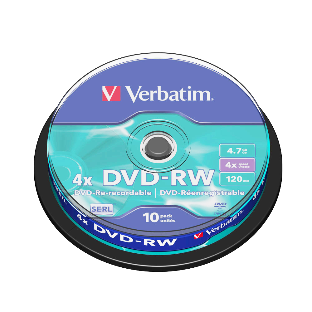 DVD-RW Verbatim 4x 4.7 GB 10 bucati/spindle