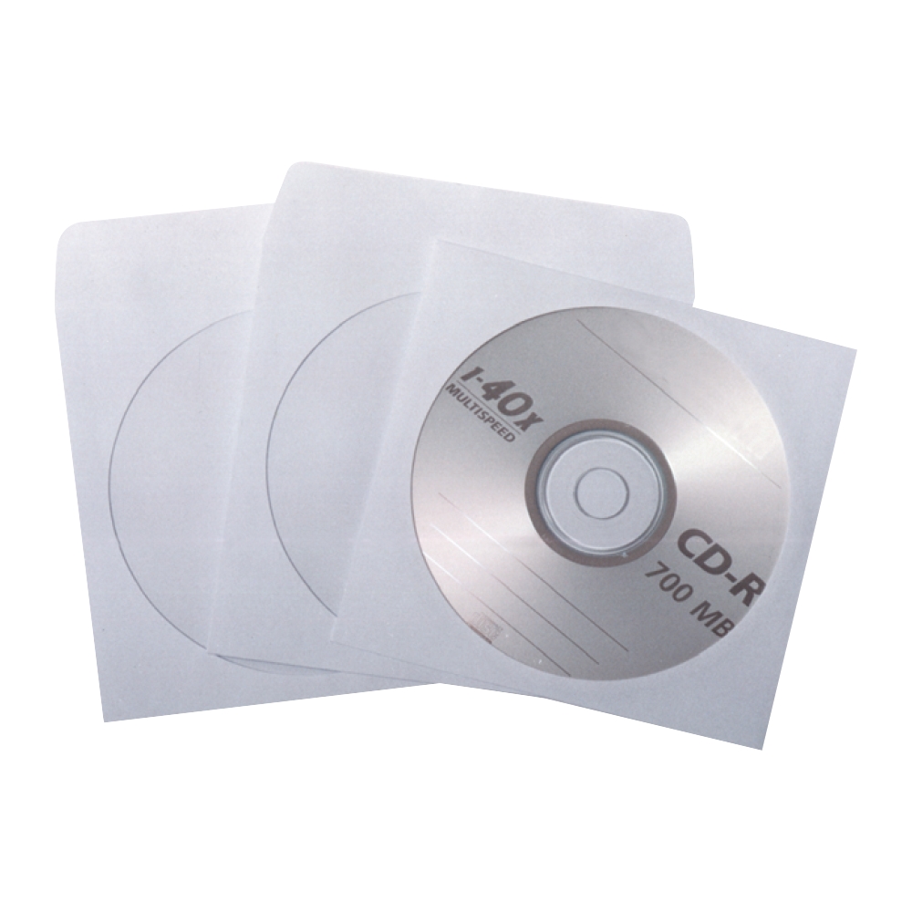Plic CD 124 x 127 mm fereastra alb fara adeziv 90 g/mp 25 bucati/set