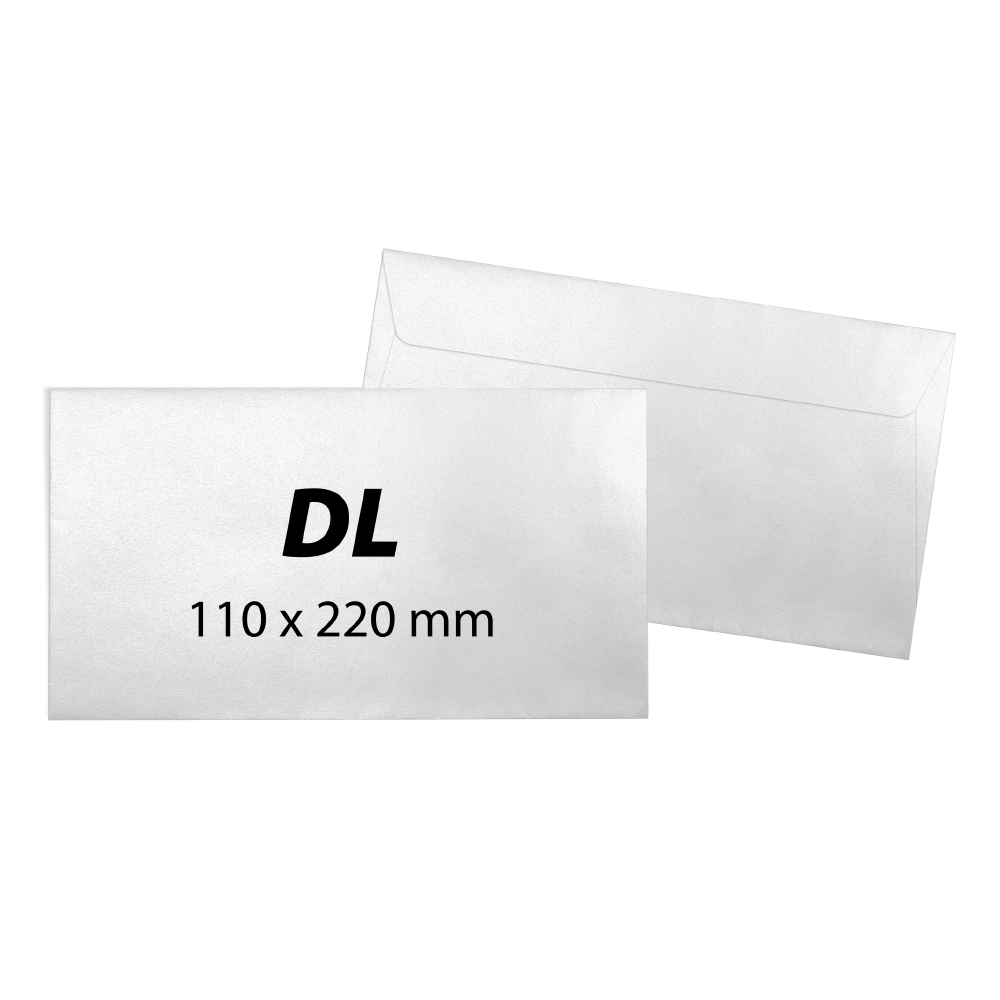 Plic DL 110 x 220 mm alb autoadeziv 80 g/mp 25 bucati/set
