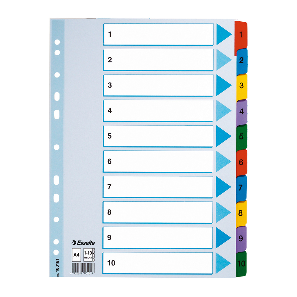 Index Esselte Mylar  1-10  A4